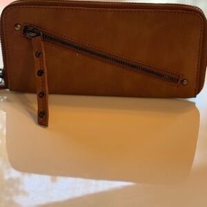 Free People Tan Leather Wallet